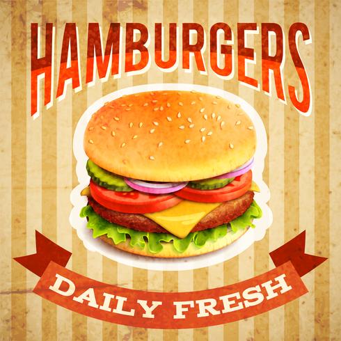 Fast Food Poster vector