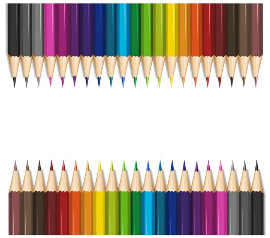 Background design with color pencils vector