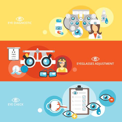 Oculist banner set vector