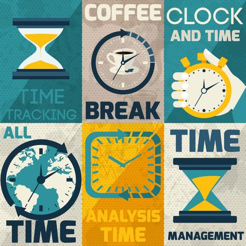 Time management poster vector