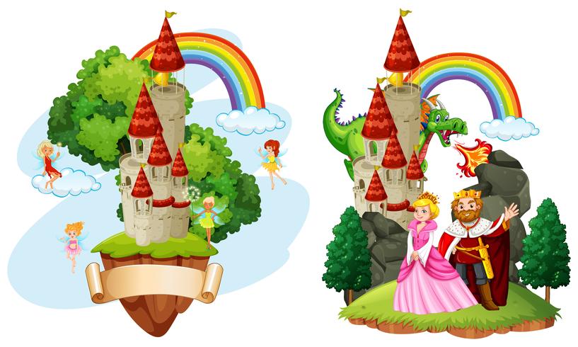 Beautiful Fairy Tale Castle vector