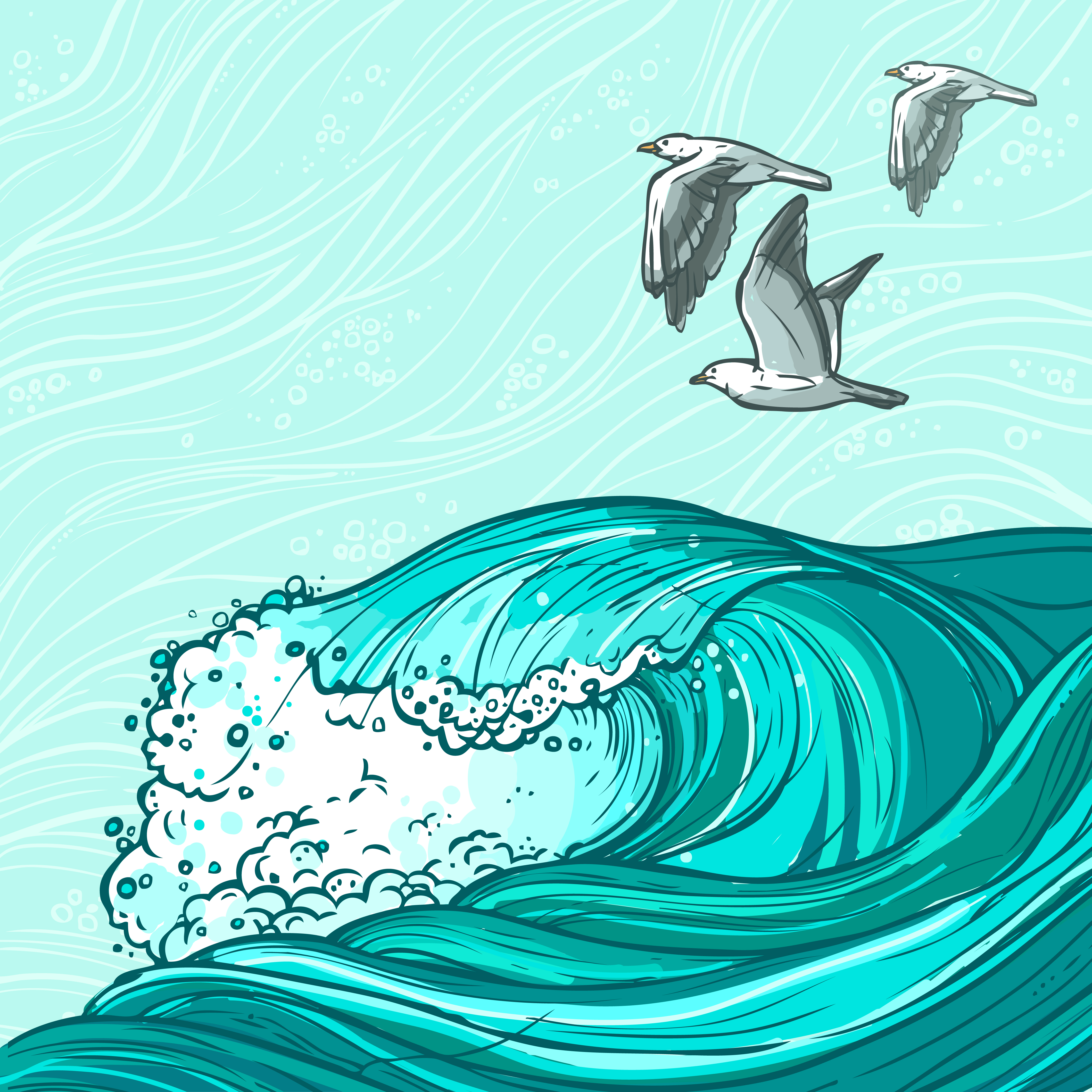 Download Sea waves background - Download Free Vectors, Clipart ...