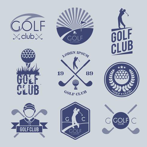 Golf club label vector