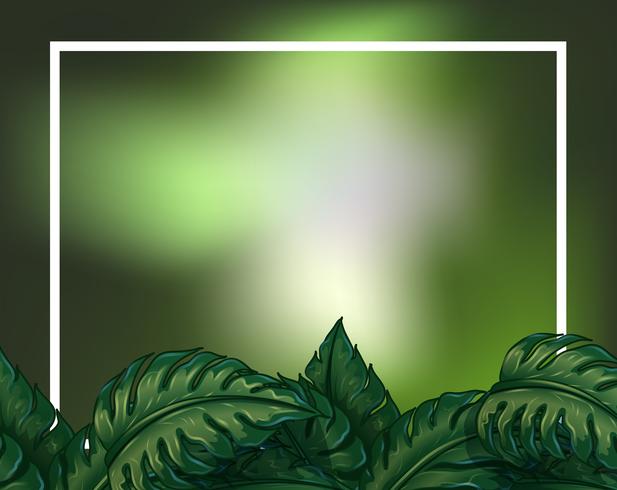 A green leave frame vector