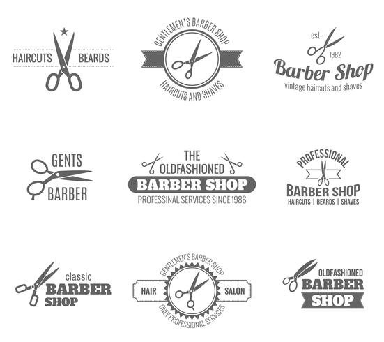 Barber Label Black vector