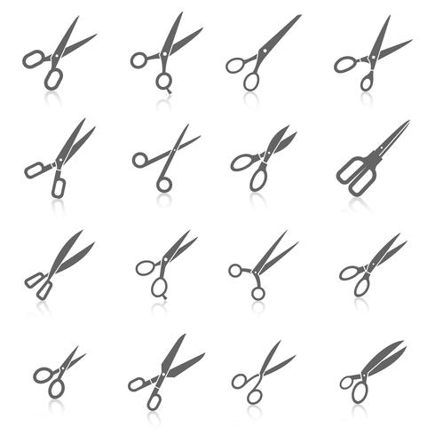 Scissors Icons Set vector