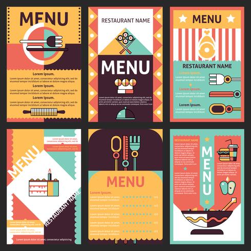 Restaurant menu designs vector