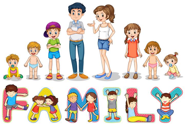 Download Family 444713 Vector Art at Vecteezy