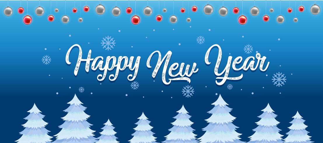 Happy new year template vector