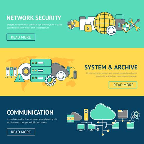Network Banners Set vector