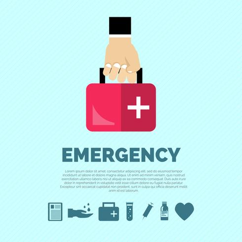 Emergency Concept Flat vector