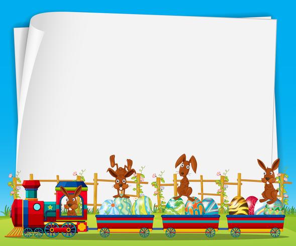 Rabbits and train vector