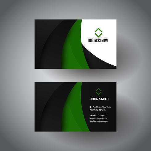 Business card with a modern design  vector