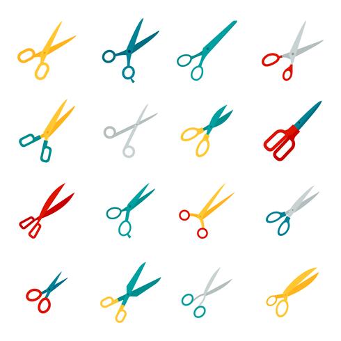 Scissors Icons Flat vector