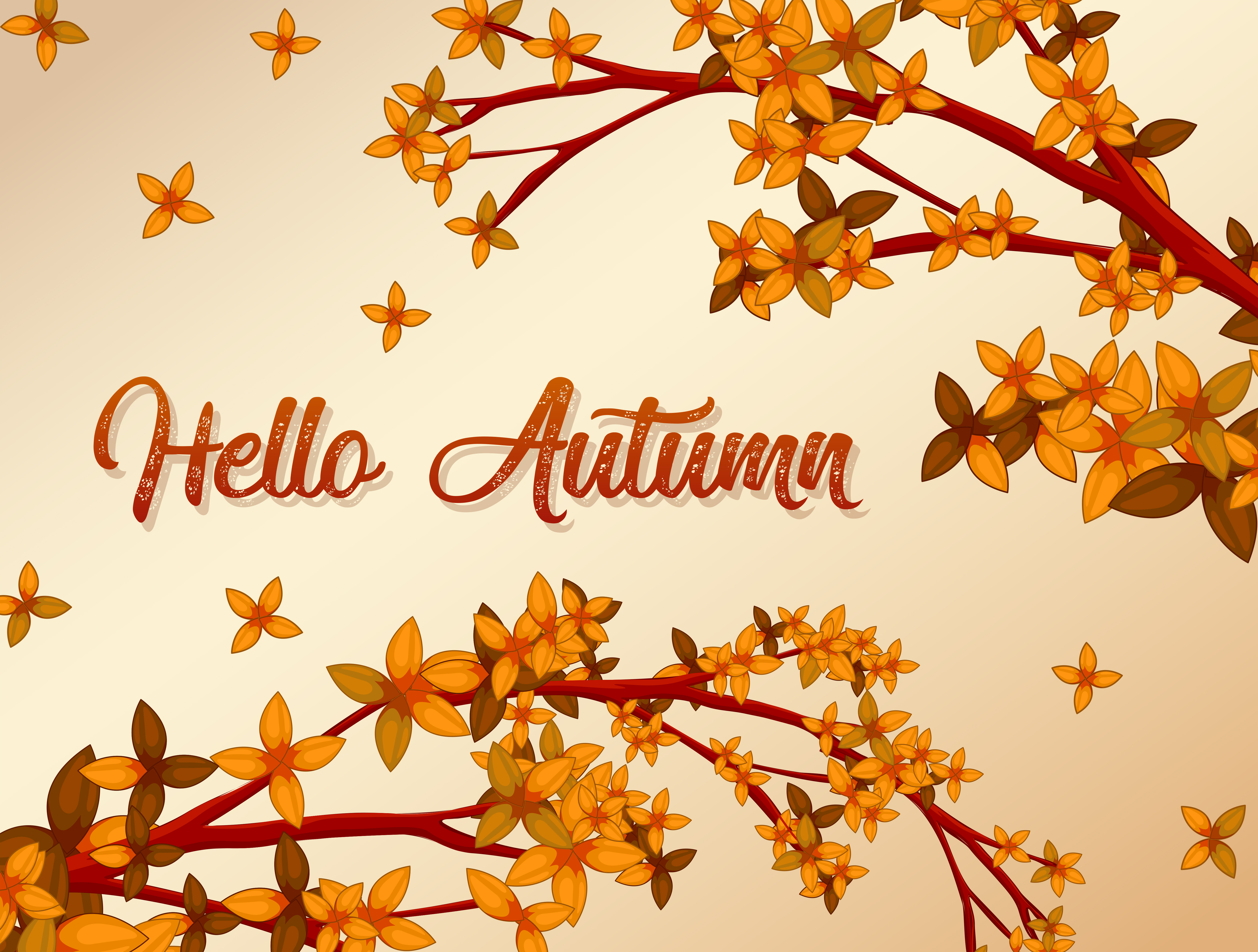 Hello Autumn background concept 444857 Vector Art at Vecteezy