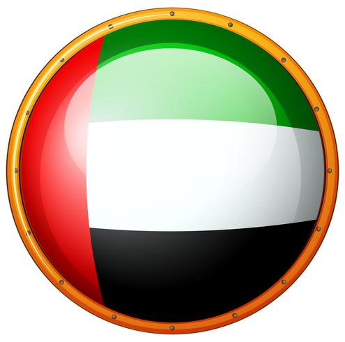 Diseño de placa para bandera de Emiratos Árabes. vector