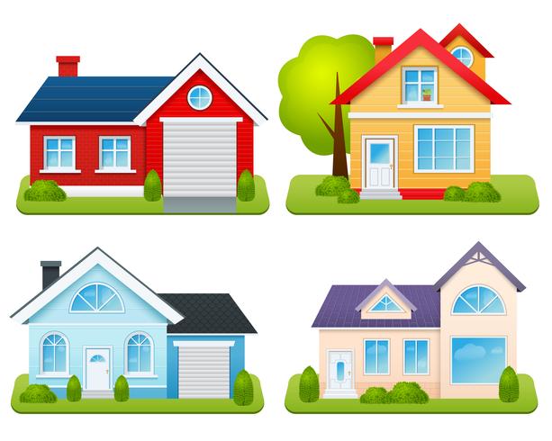 Private Houses Set vector