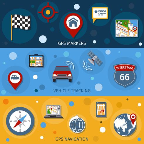 Navigation Banners Set vector