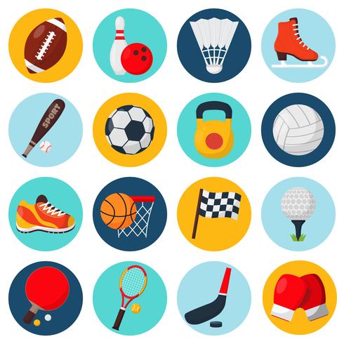 Conjunto de iconos de deporte vector