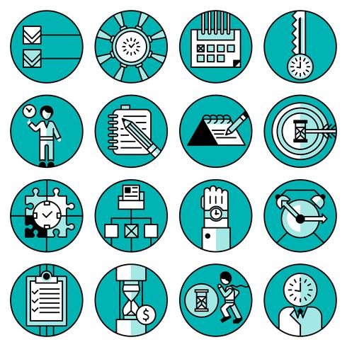 Time Management Icons vector