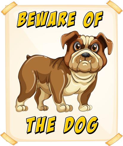 Beware of dog vector