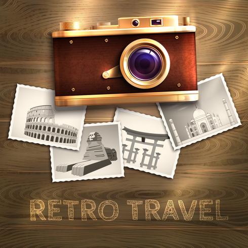 Retro Camera Background vector