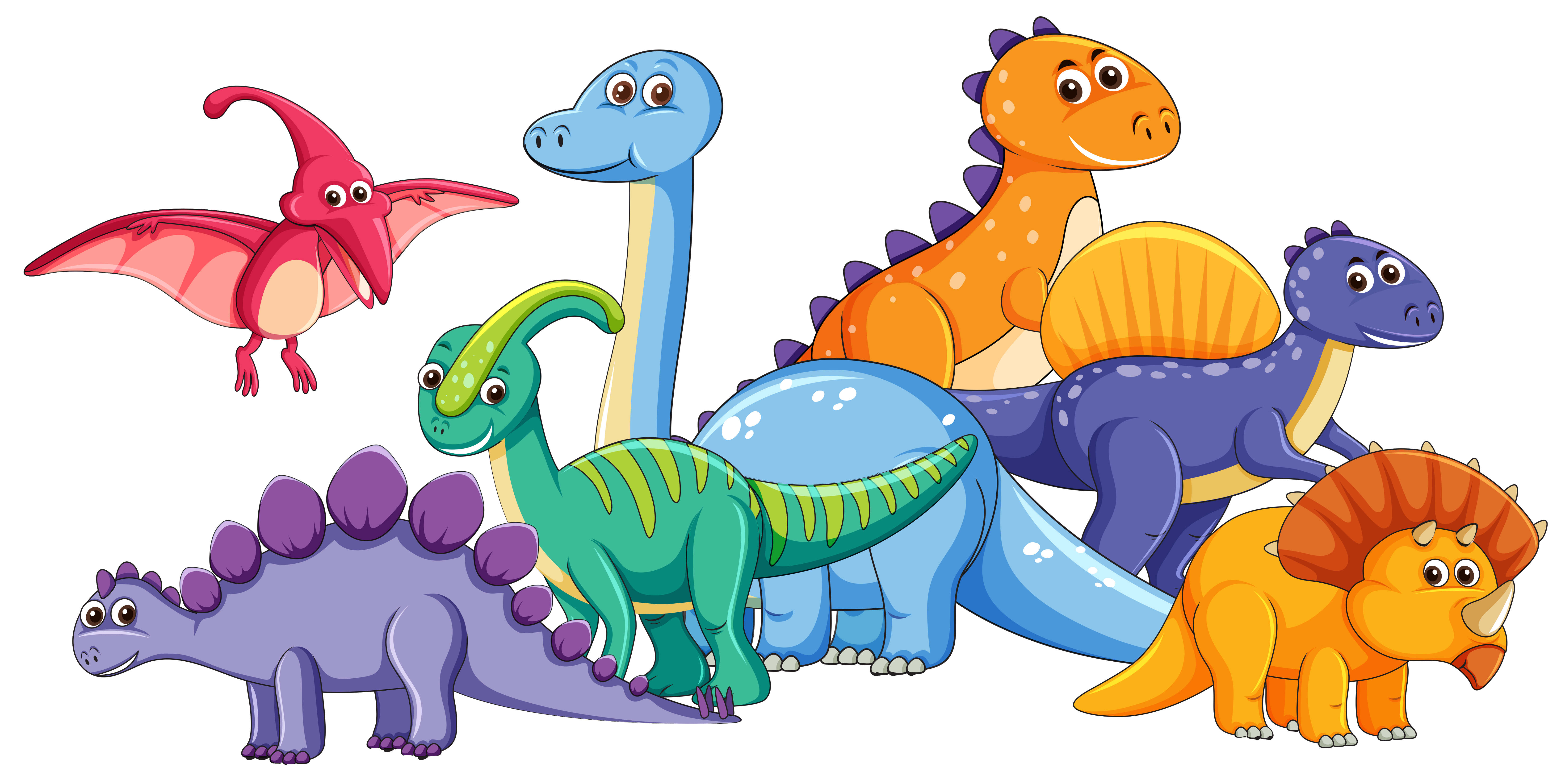 Download Group of cute dinosaur - Download Free Vectors, Clipart ...