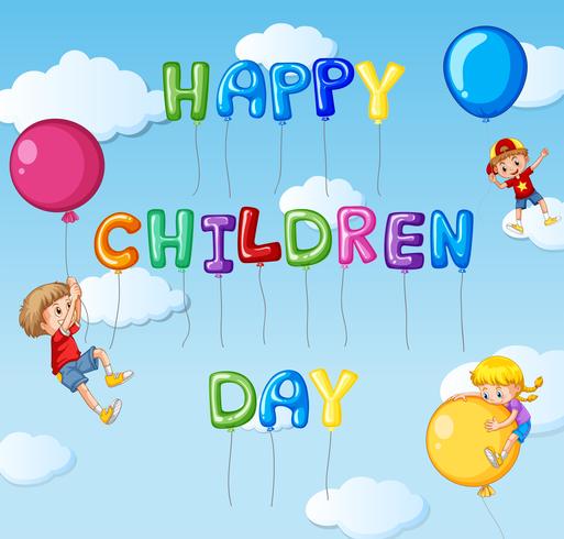 Happy children's day template vector