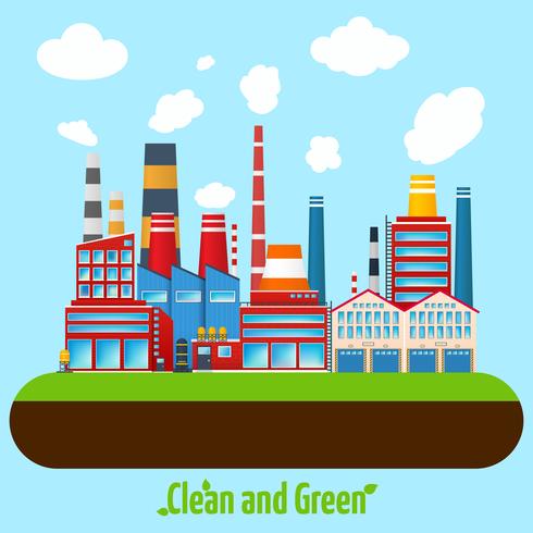 Green Industry Poster vector