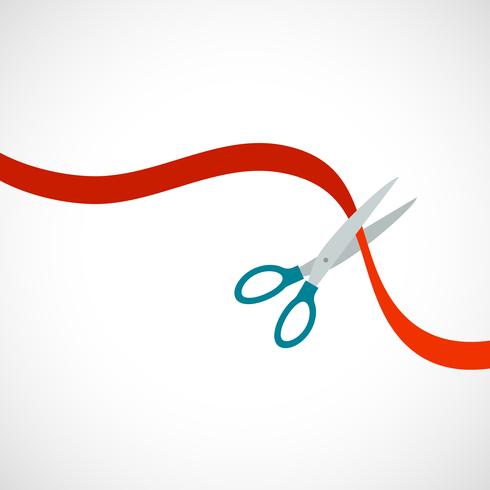 Scissors And Ribbon vector