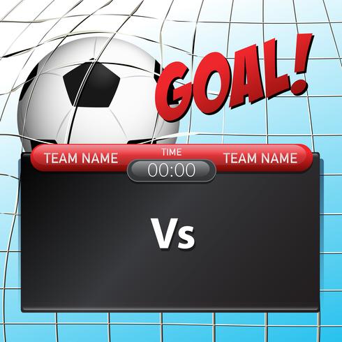 A soccer scoreboard template vector