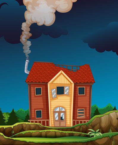 A mystery house in forest vector