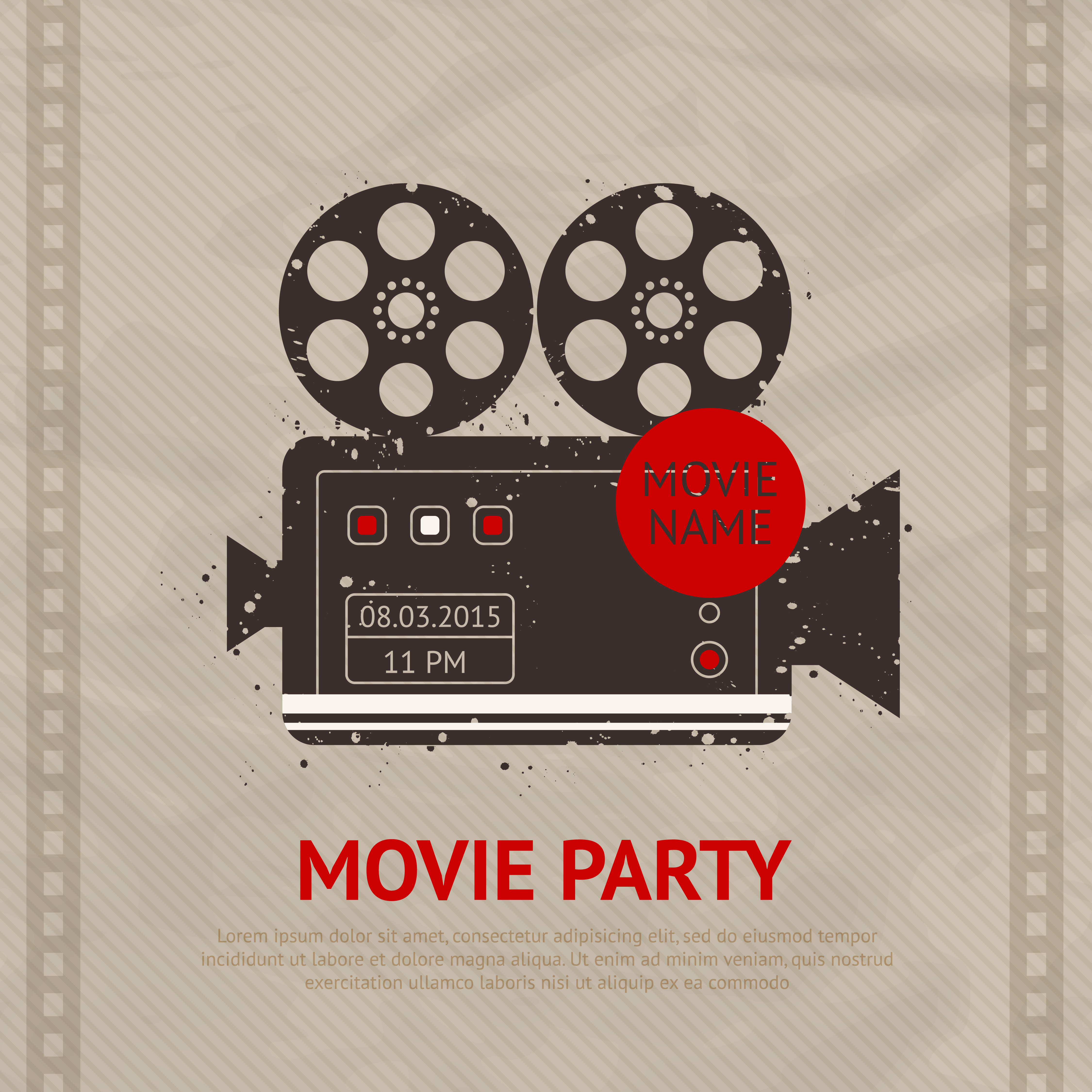 Retro Movie Poster 445301 Vector Art at Vecteezy