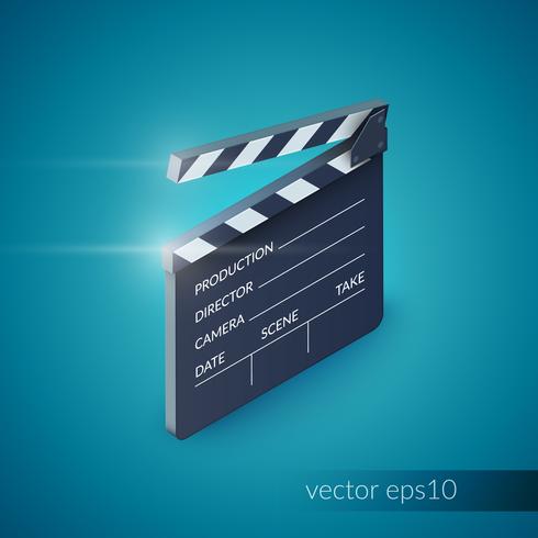 Clapperboard Realistic Illustration vector