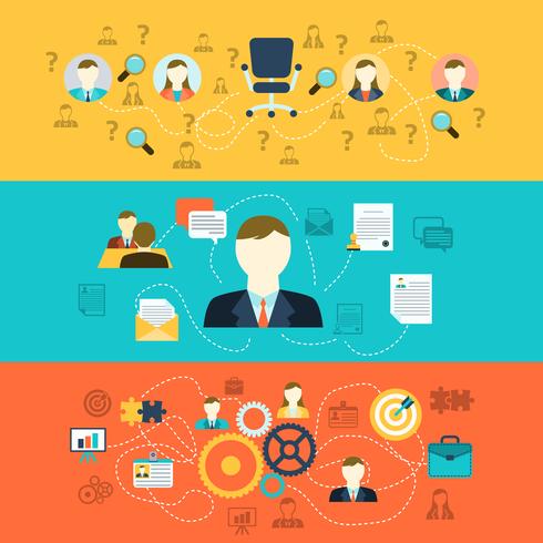 Human resources banners vector