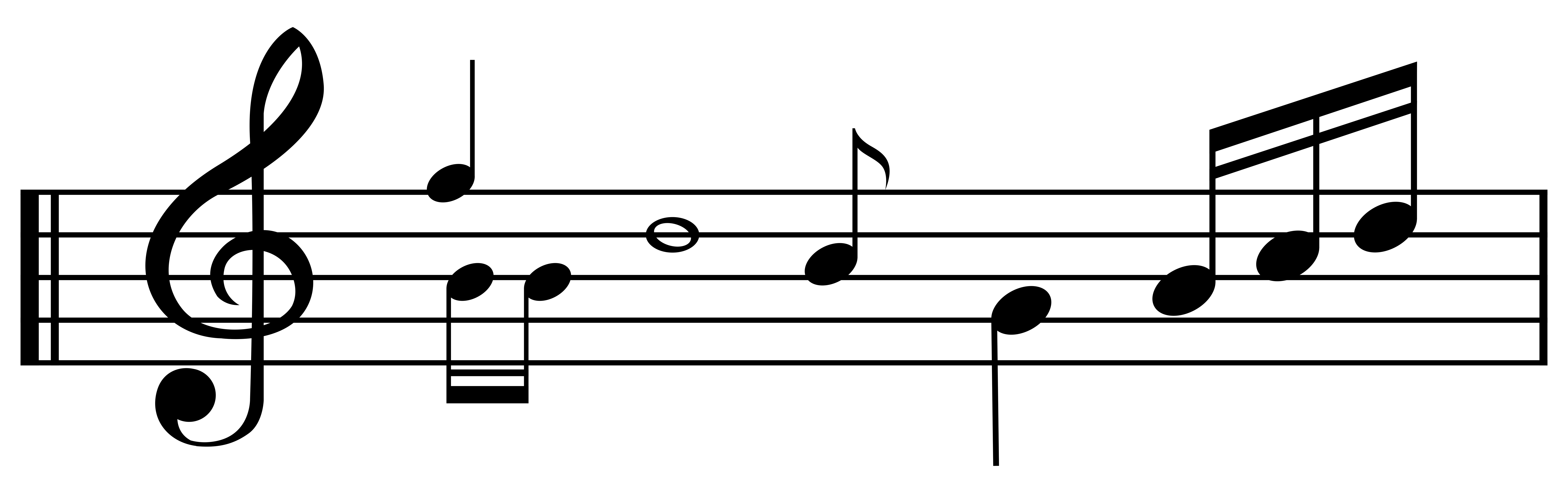 Music Notes On Scale Line 445349 Vector Art At Vecteezy