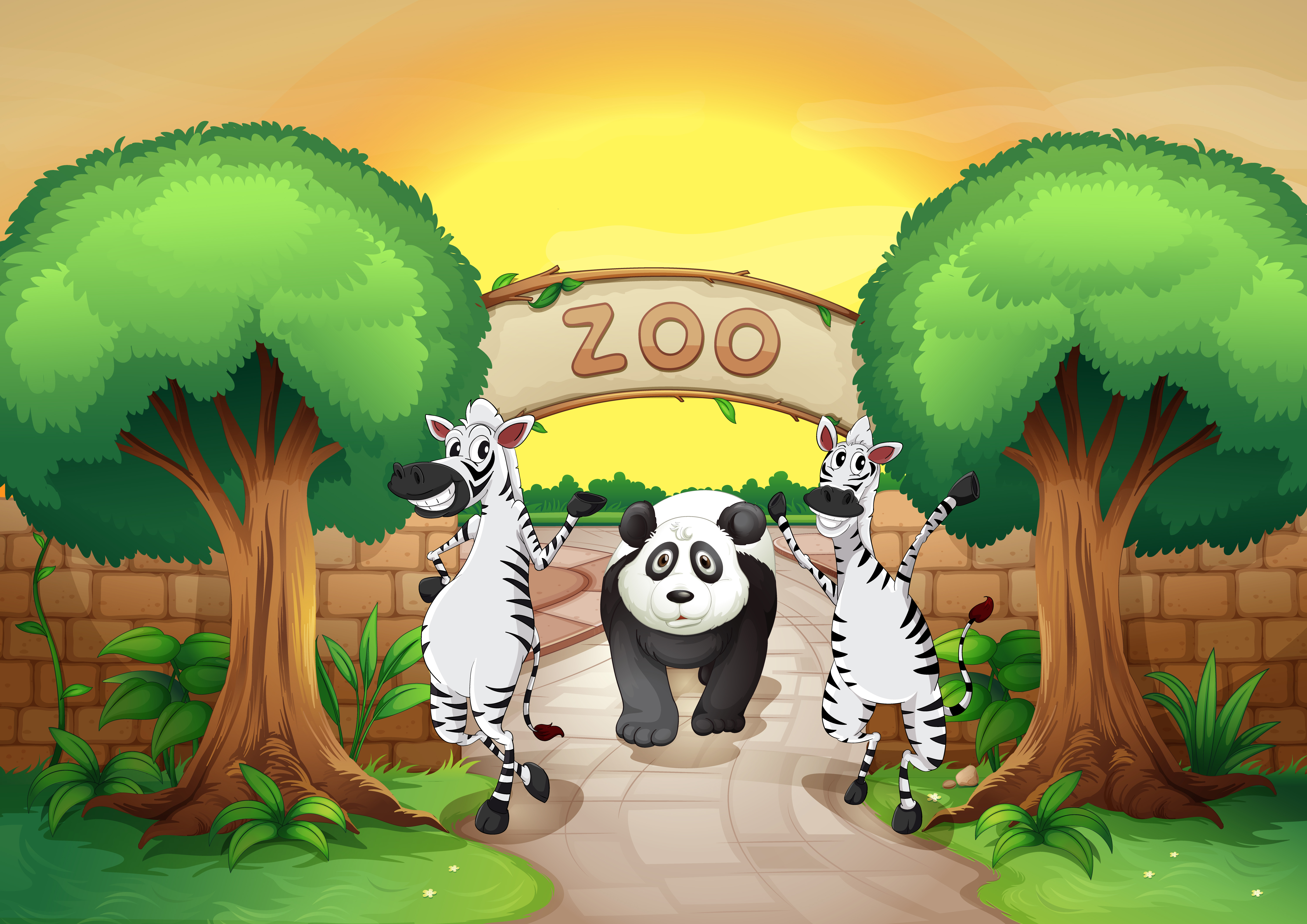 a zoo and the animals 445379 - Download Free Vectors, Clipart Graphics