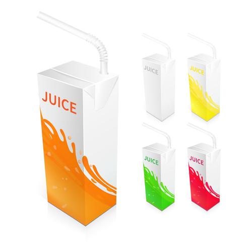 Paquete de caja de jugo vector