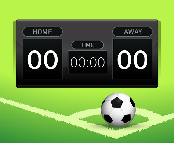 Soccer score board concept vector