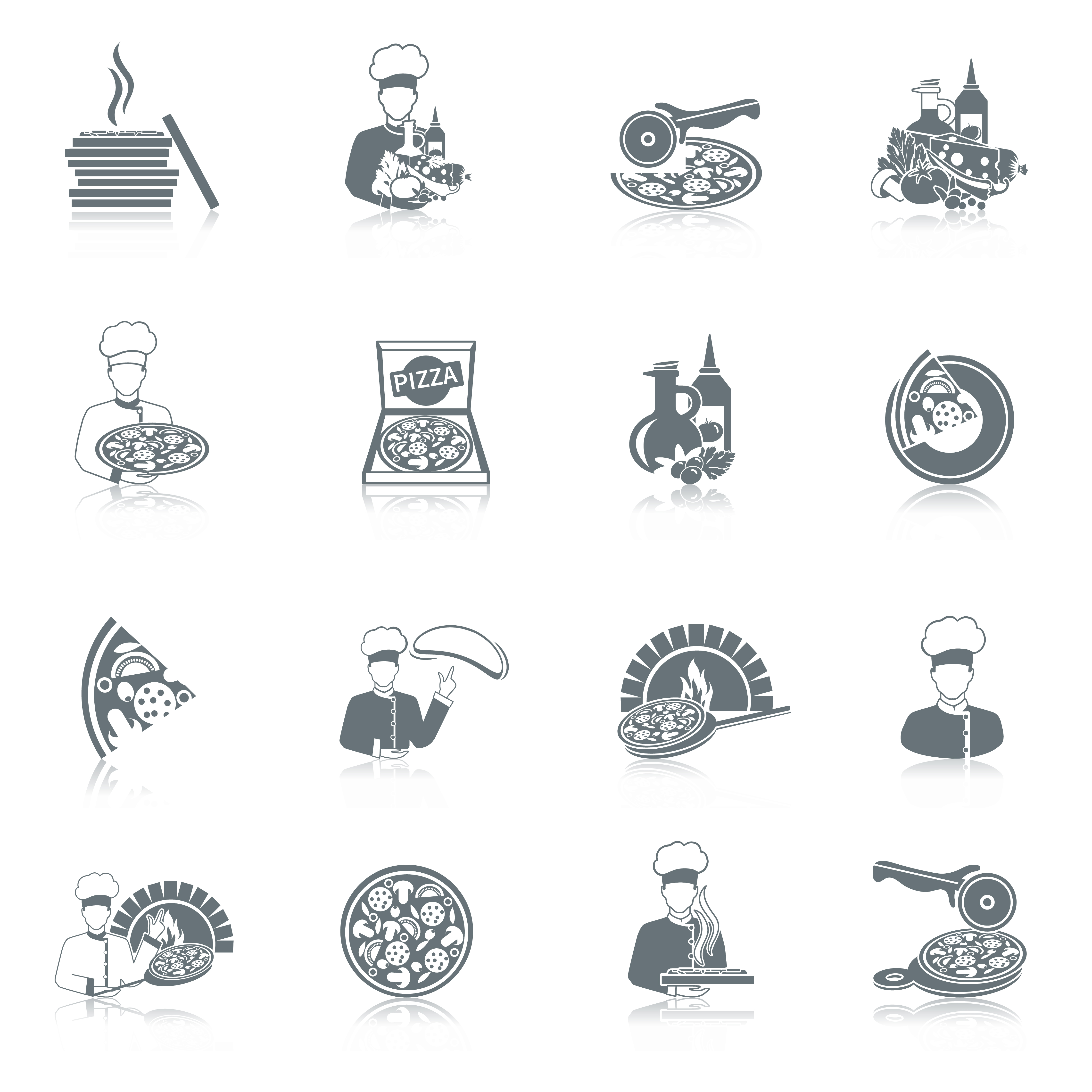 Download Pizza Maker Icon Set 445507 - Download Free Vectors, Clipart Graphics & Vector Art