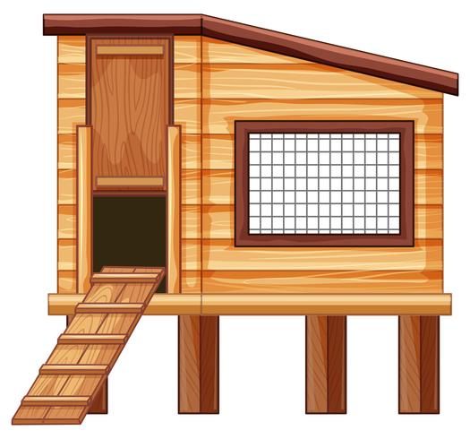 Chicken Coop Vector Sticker Clipart Hen House With Chicken Living In