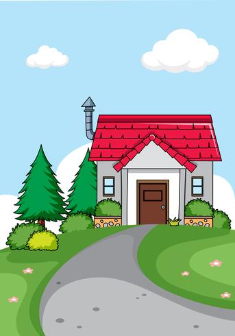 A simple house background vector