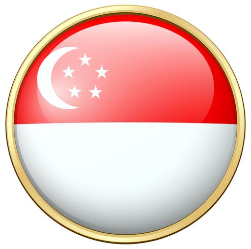 Diseño de iconos para la bandera de Singapur vector