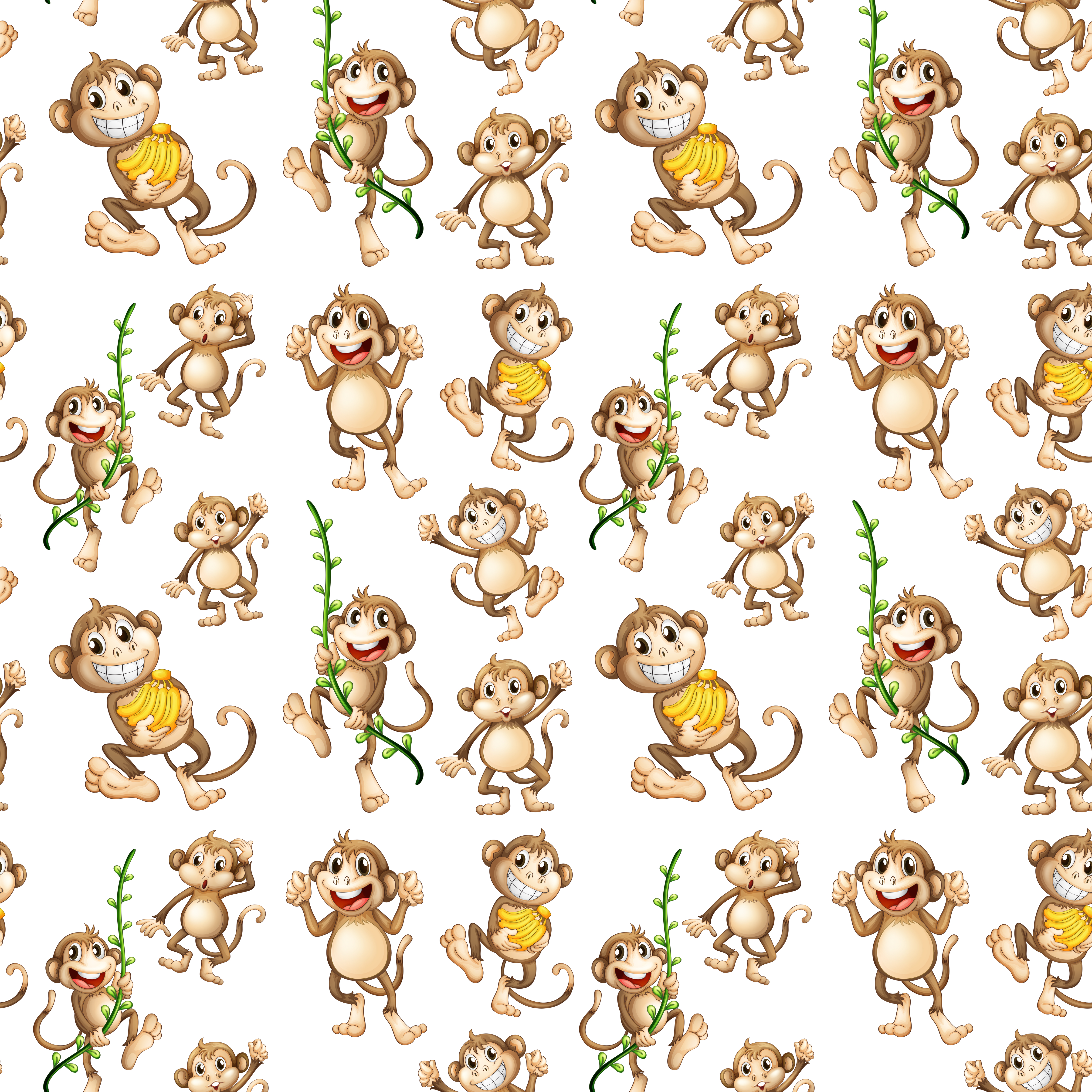 Happy monkey seamless pattern 445816 Download Free Vectors, Clipart