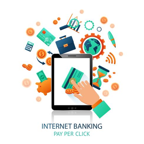 Internet Banking Application vector