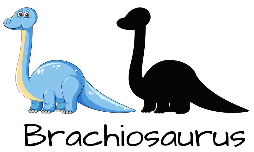 Diferentes diseños de dinosaurio brachiosaurus. vector