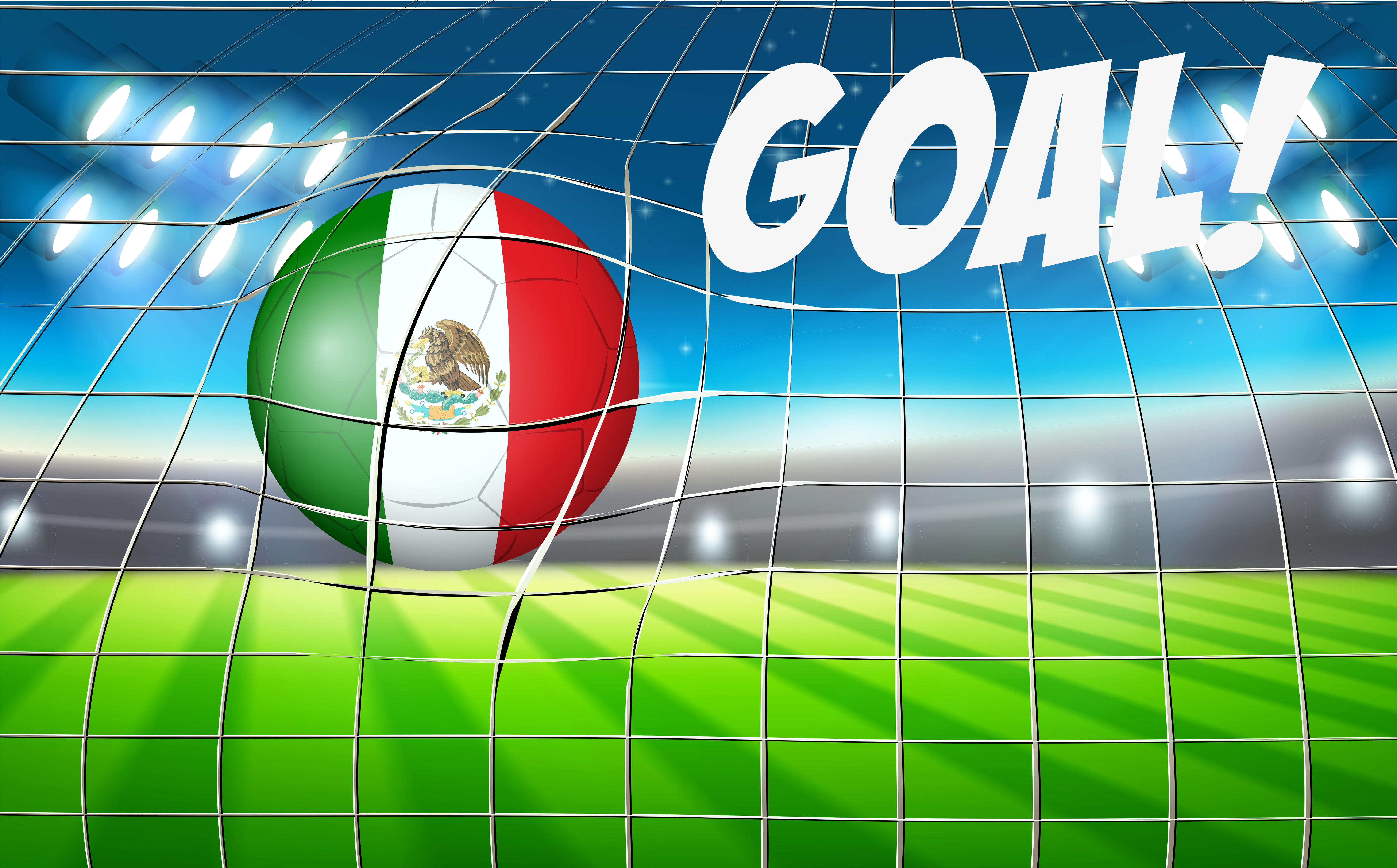 Mexico soccer ball flag 446037 Vector Art at Vecteezy