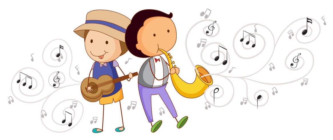People playing musical instruments vector