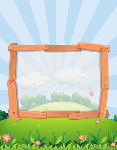 Frame design with park background vector