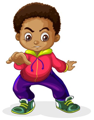 Un niño africano personajes vector